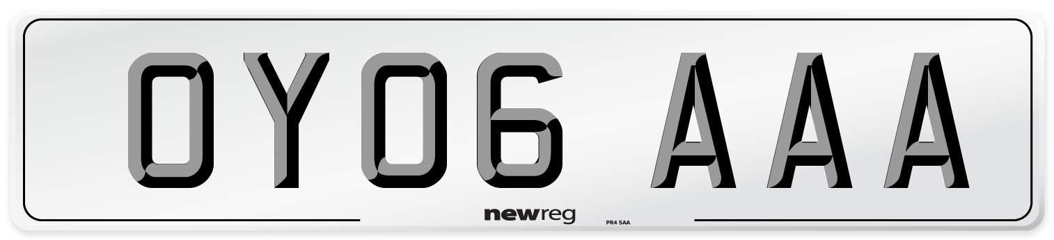OY06 AAA Number Plate from New Reg